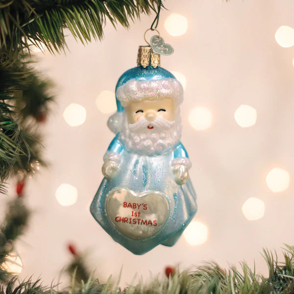 Old World Christmas Baby Boy's 1st Santa Lovey Ornament