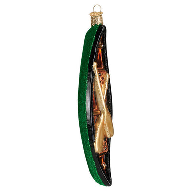 Old World Christmas Green Canoe Ornament    