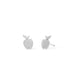 Boma Silver Crisp Apple Earring Studs