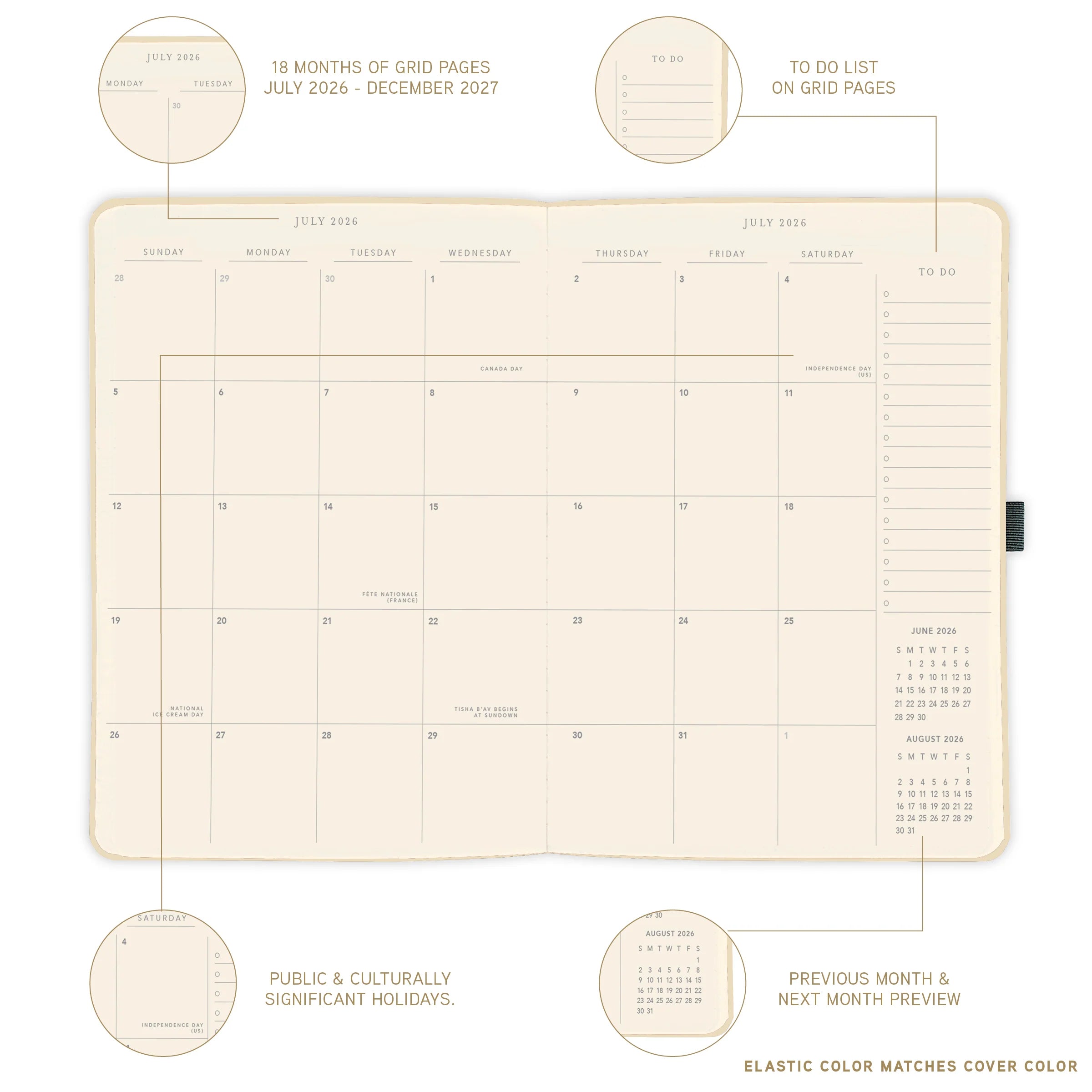 GRPH Apollo Collection: Mauve 2027 Engagement Calendar