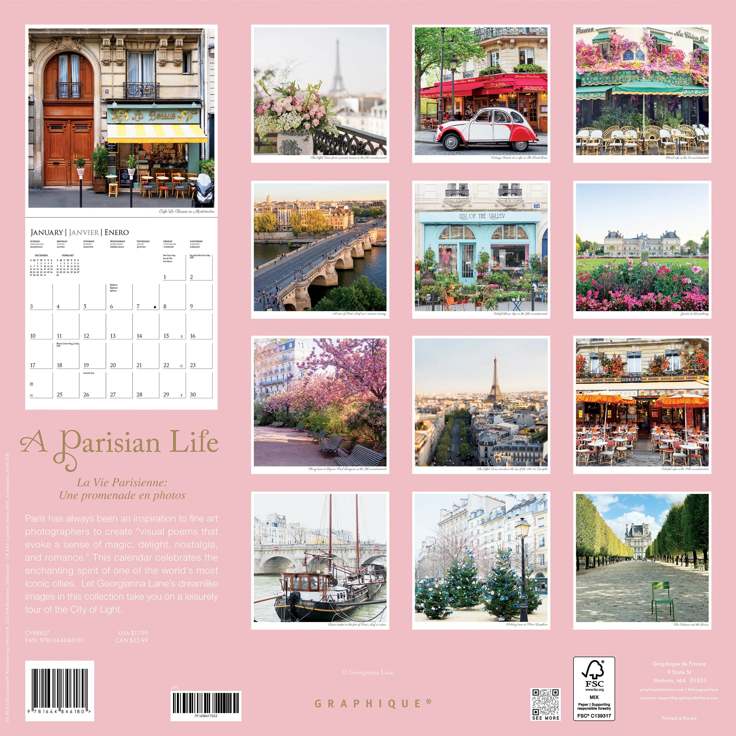 GRPH A Parisian Life 2027 Wall Calendar