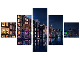 5-piece-canvas-print-amsterdam-windows-colors