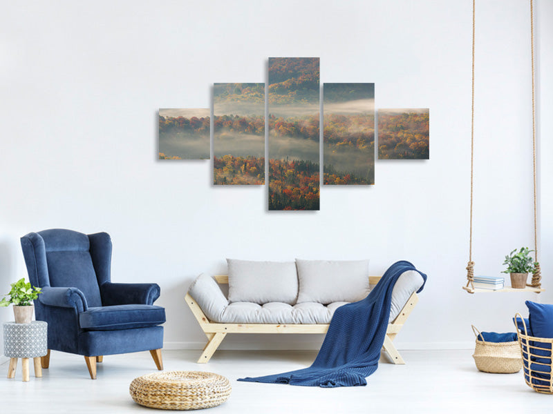 5-piece-canvas-print-misty-morning-ii-a