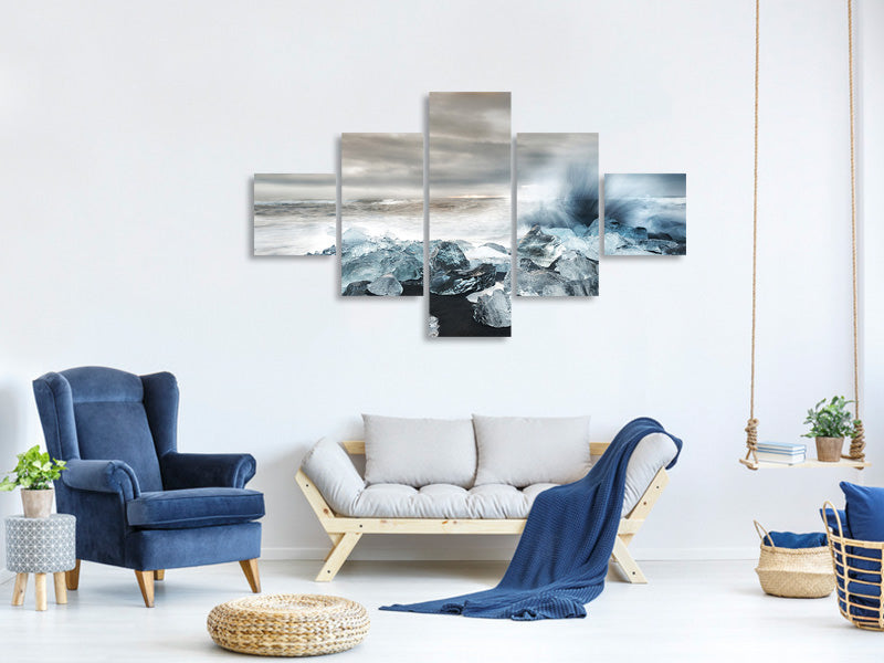 5-piece-canvas-print-water-and-ice