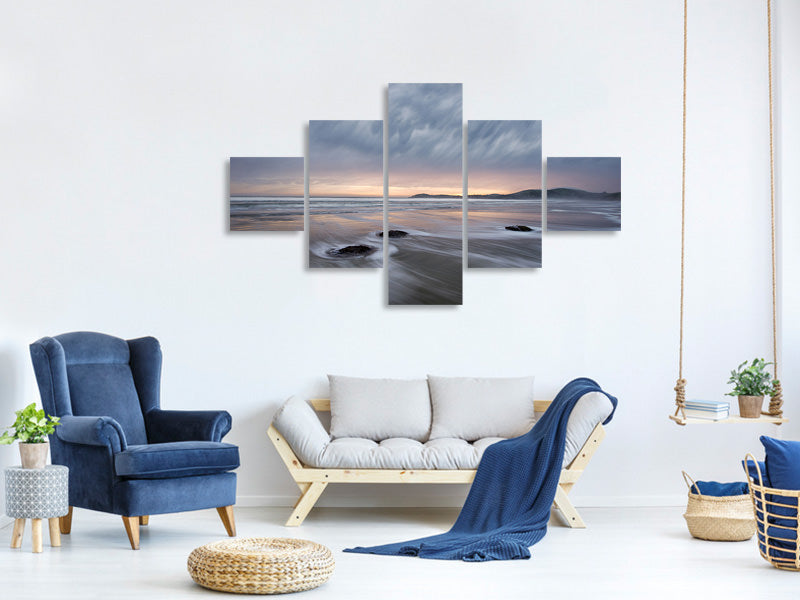 5-piece-canvas-print-windy-dawn-at-koekohe-beach