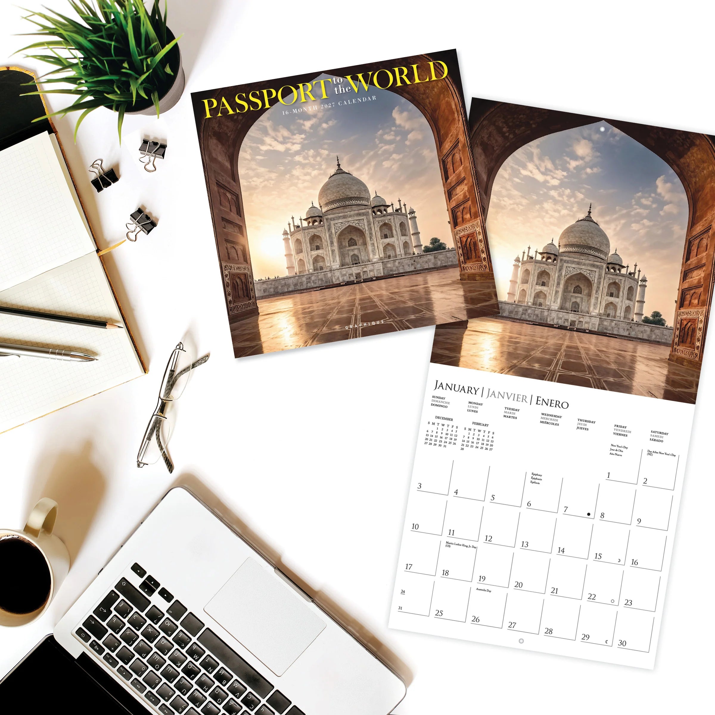 GRPH Passport to the World 2027 Wall Calendar