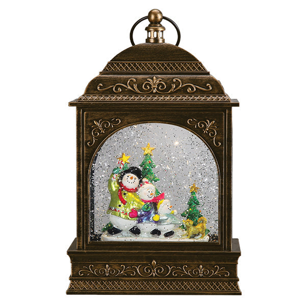 Old World Christmas Light Up Snow Family Lantern