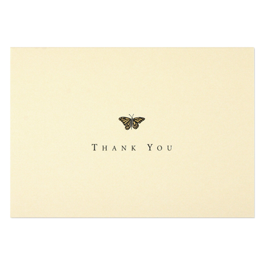 PTR Gold Butterfly Thank You Notes