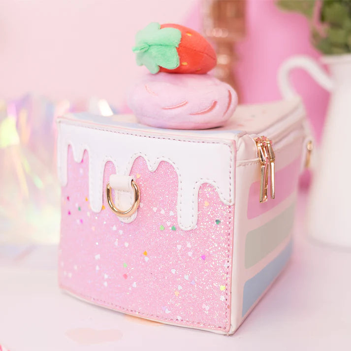 Strawberry Confetti Piece of Cake Slice Handbag    