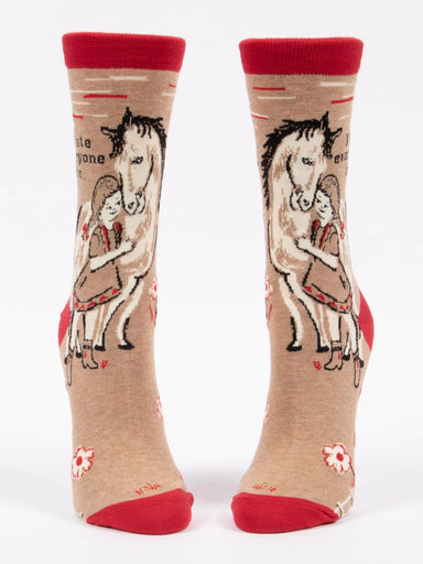 Blue Q Women's Crew Socks - I Hate Everyone Too
