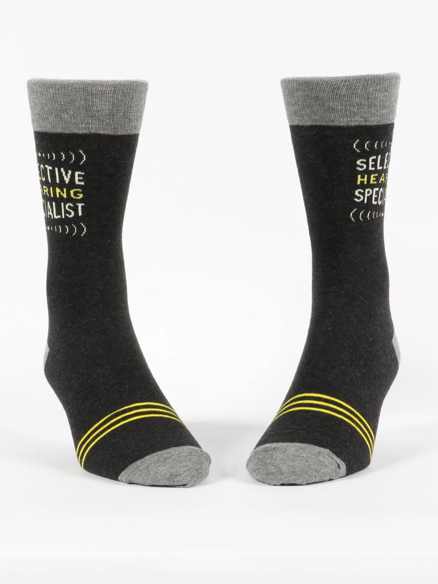 Blue Q Mens Crew Socks - Selective Hearing Specialist