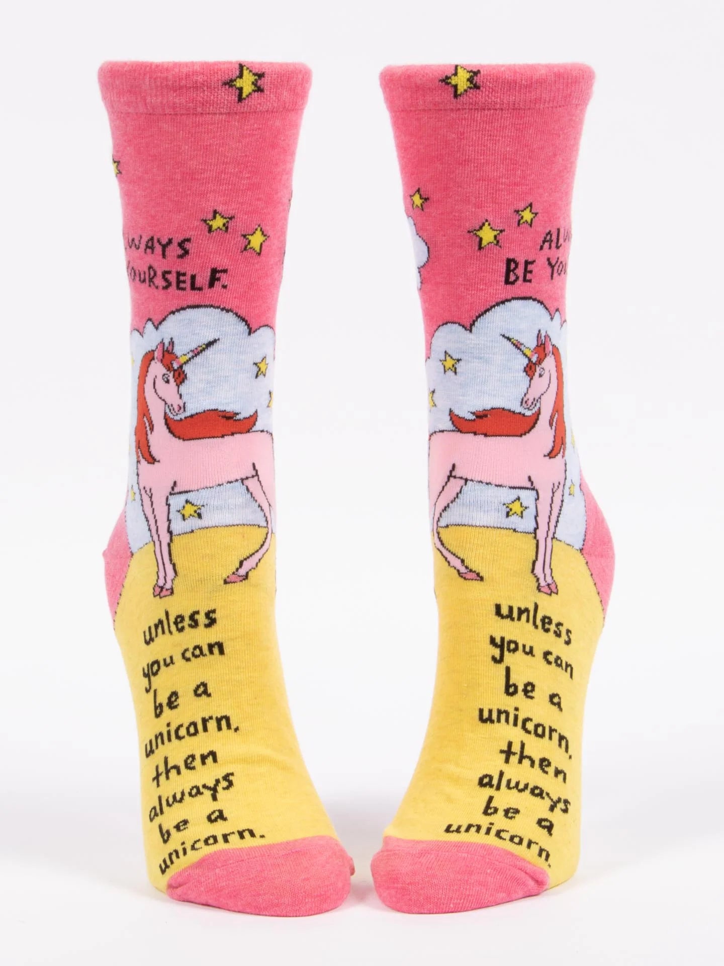 Blue Q Women's Crew Socks - Always Be Yourself. Unless You Can Be A Unicorn