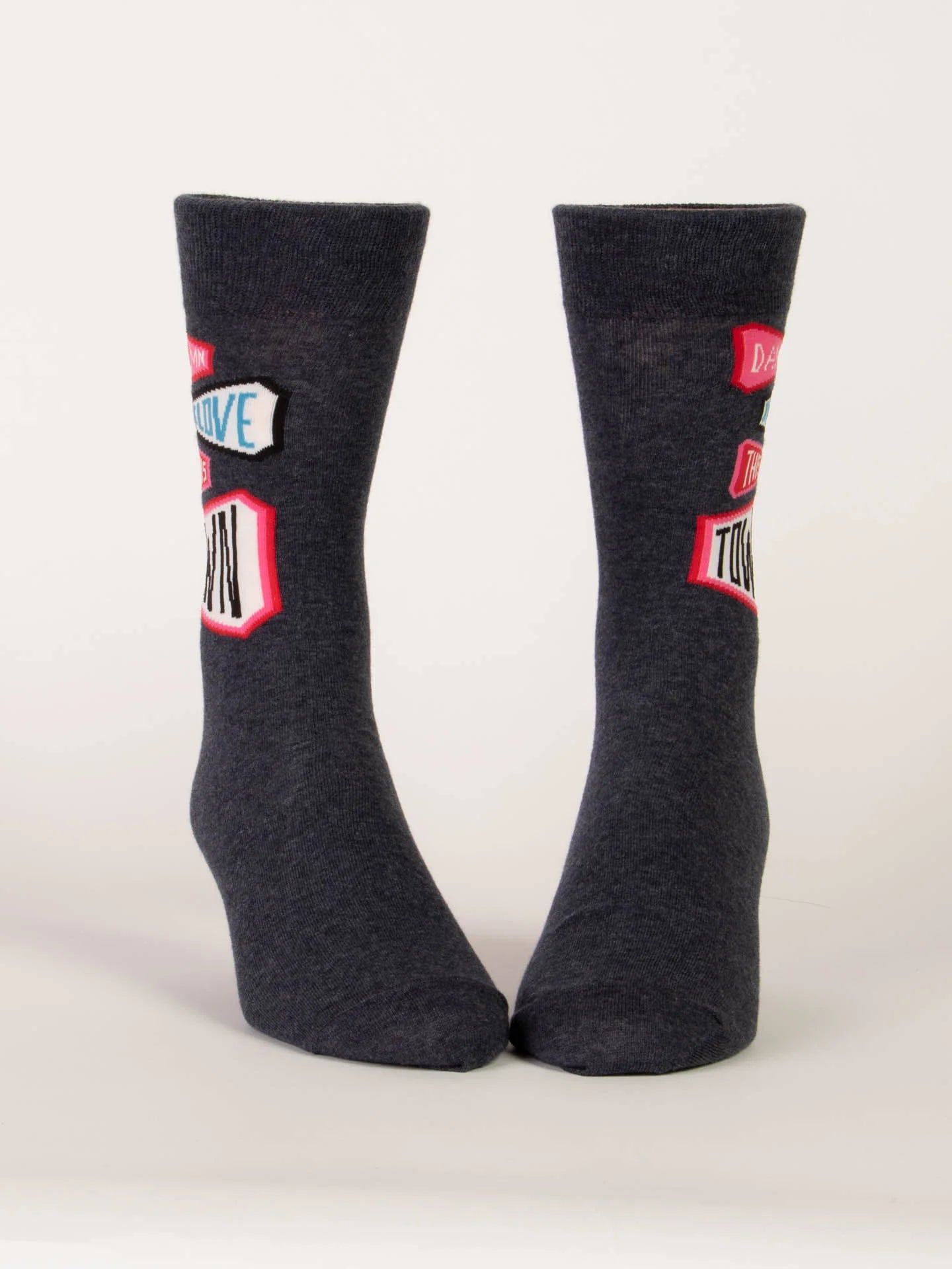 Blue Q Mens Crew Socks - Damn I Love This Town