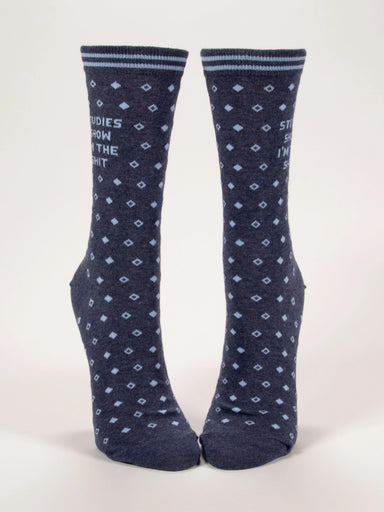 BLUQ Studies Show I'm The Shit Women's Crew Socks