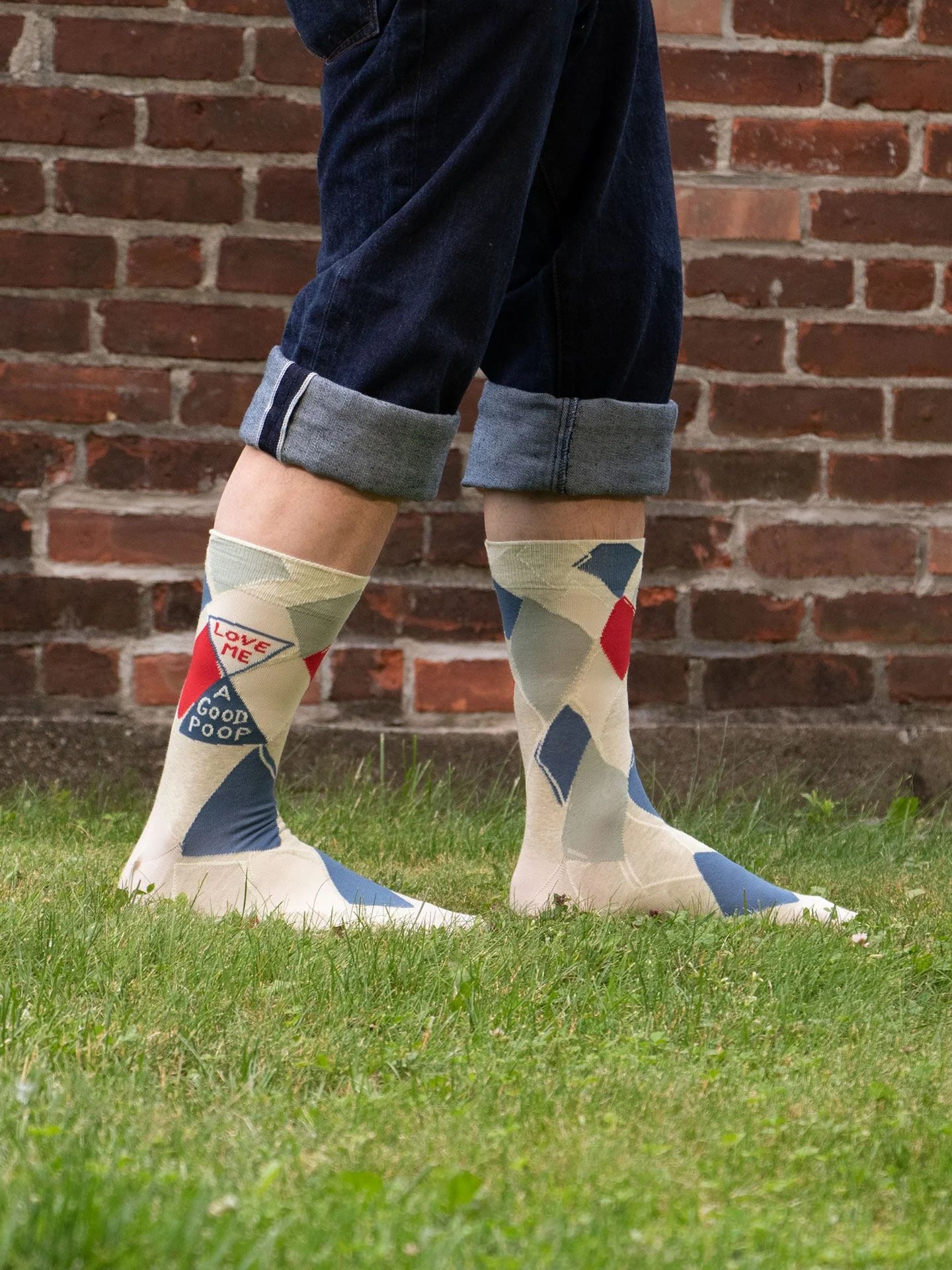 BLUQ Love Me A Good Poop Men's Crew Socks