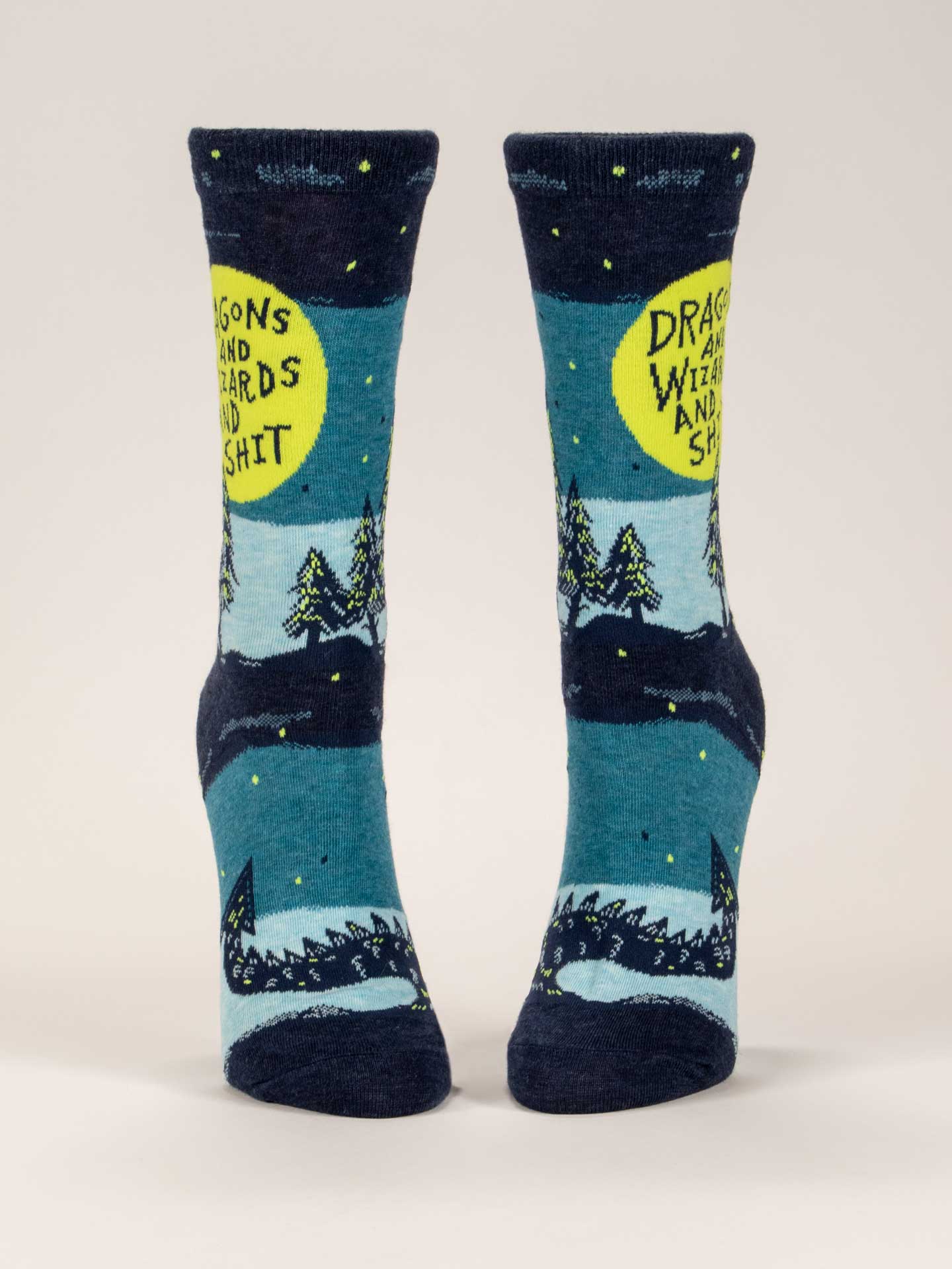 BLUQ Dragons And Wizards And Shit Women's Crew Socks