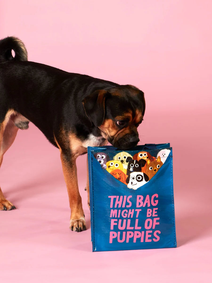 Blue Q Shoulder Tote - Bag Full Of Puppies