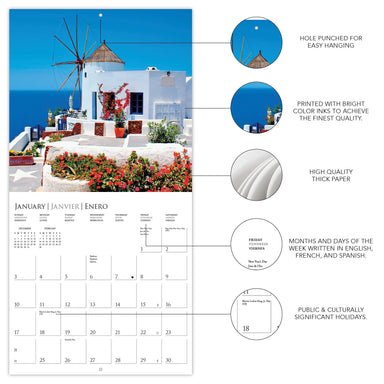Greek Isles 2027 Mini Wall Calendar