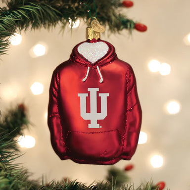 Old World Christmas Indiana University Hoodie Ornament