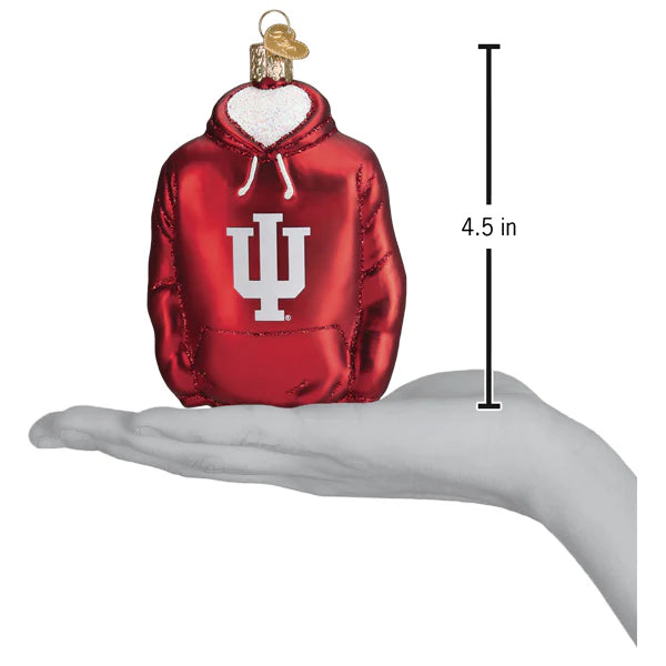 Old World Christmas Indiana University Hoodie Ornament