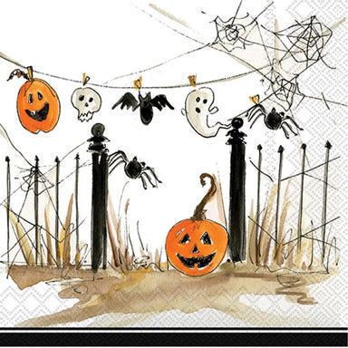 Plaid Pumpkins - Cocktail Napkins    