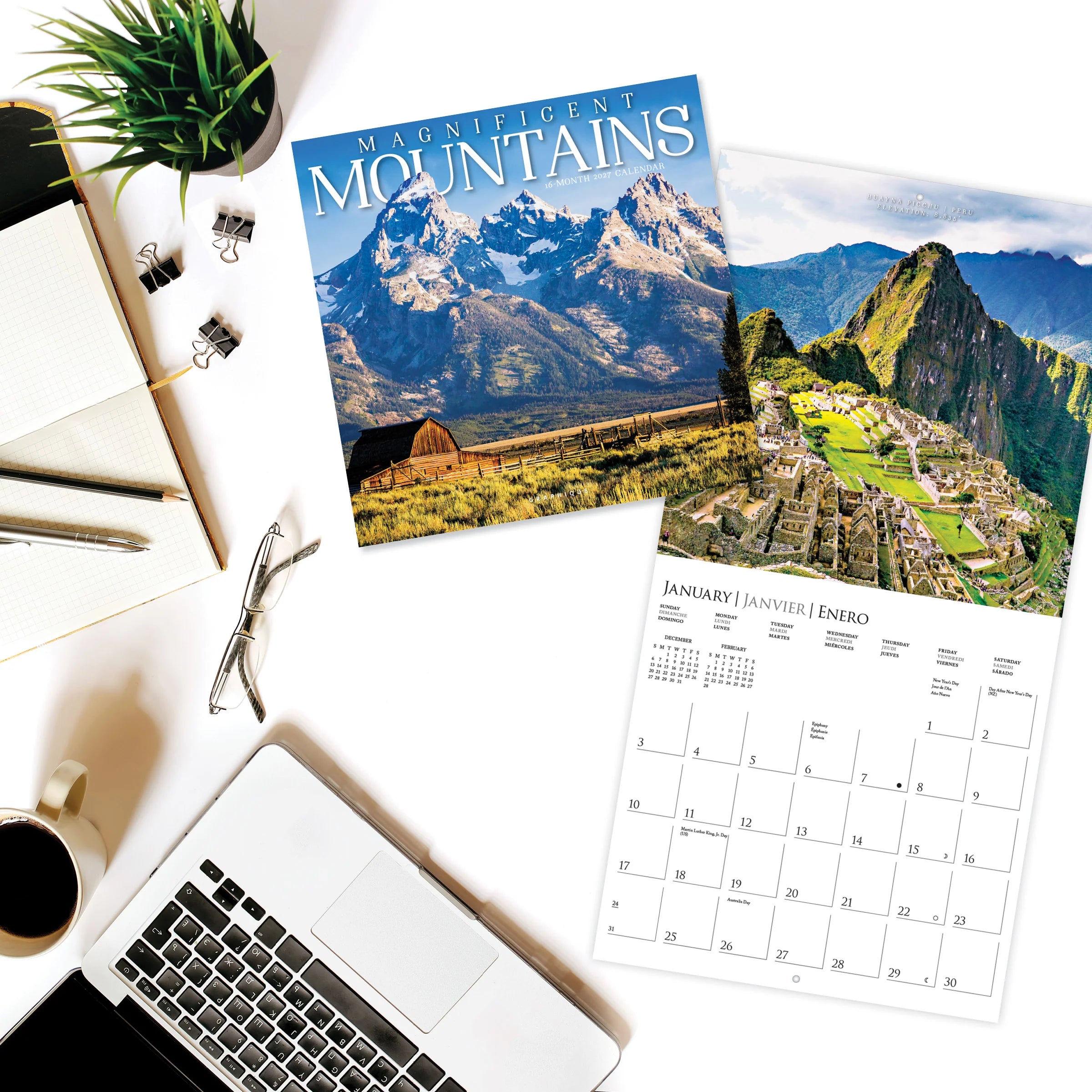 GRPH Magnificent Mountains 2027 Wall Calendar