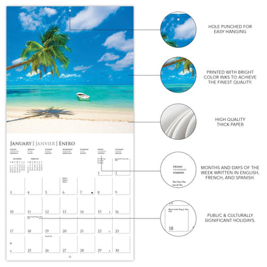 Island Paradise 2027 Mini Wall Calendar