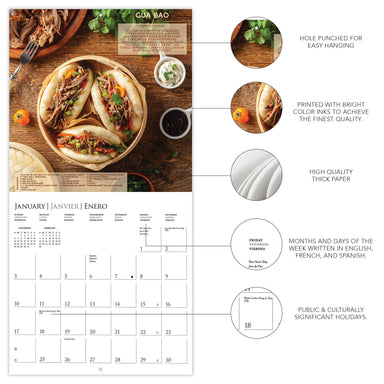 Foodie Adventures 2027 Wall Calendar