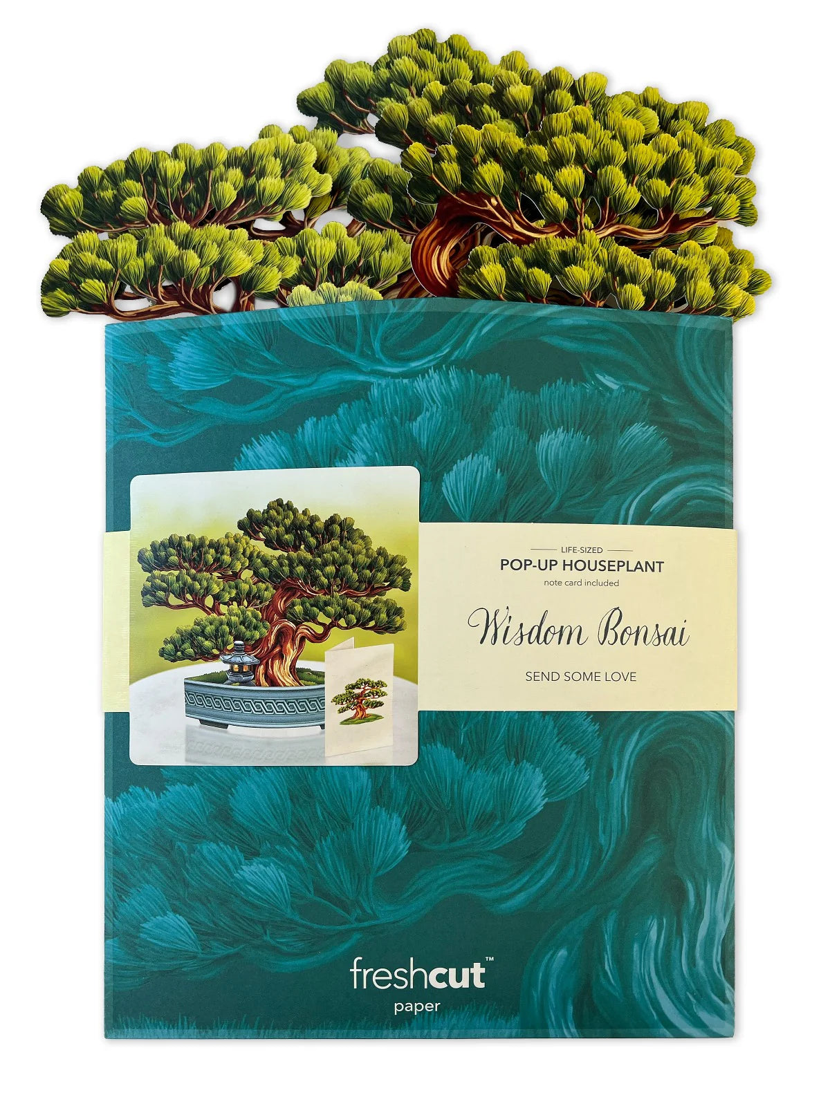 Wisdom Bonzai Pop Up Flower Bouquet Greeting Card    