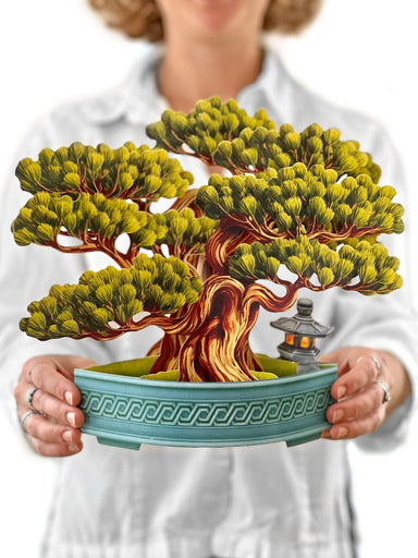 Wisdom Bonzai Pop Up Flower Bouquet Greeting Card    