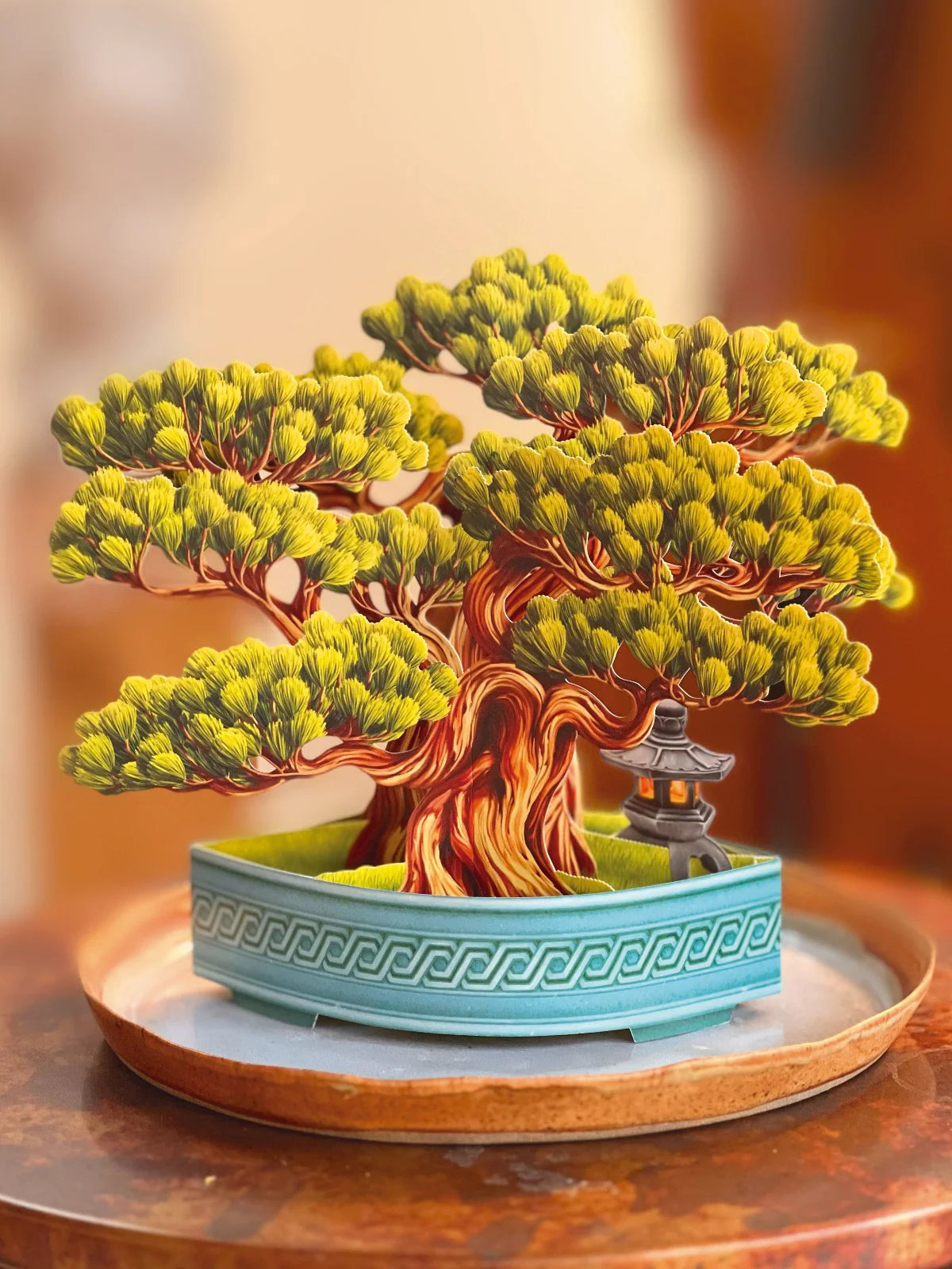 Wisdom Bonzai Pop Up Flower Bouquet Greeting Card    