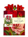 Scarlet Amaryllis Pop Up Flower Bouquet Greeting Card    