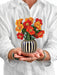French Poppies Mini Pop Up Flower Bouquet Greeting Card    