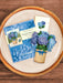 Nantucket Hydrangeas Mini Pop Up Flower Bouquet Greeting Card    