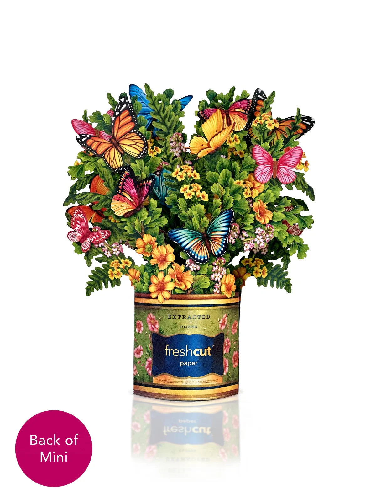 Butterflies & Buttercups Mini Pop Up Flower Bouquet Greeting Card    