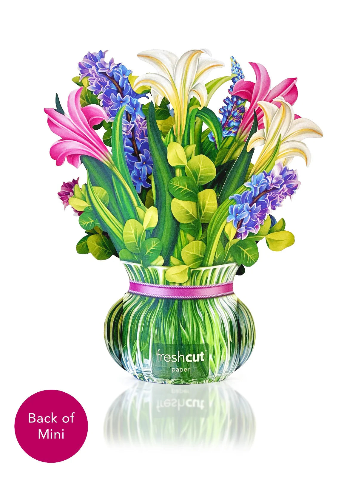 Lilies & Lupines Mini Pop Up Flower Bouquet Greeting Card    