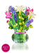 Lilies & Lupines Mini Pop Up Flower Bouquet Greeting Card    