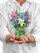 Lilies & Lupines Mini Pop Up Flower Bouquet Greeting Card    