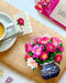 Peony Paradise Mini Pop Up Flower Bouquet Greeting Card    