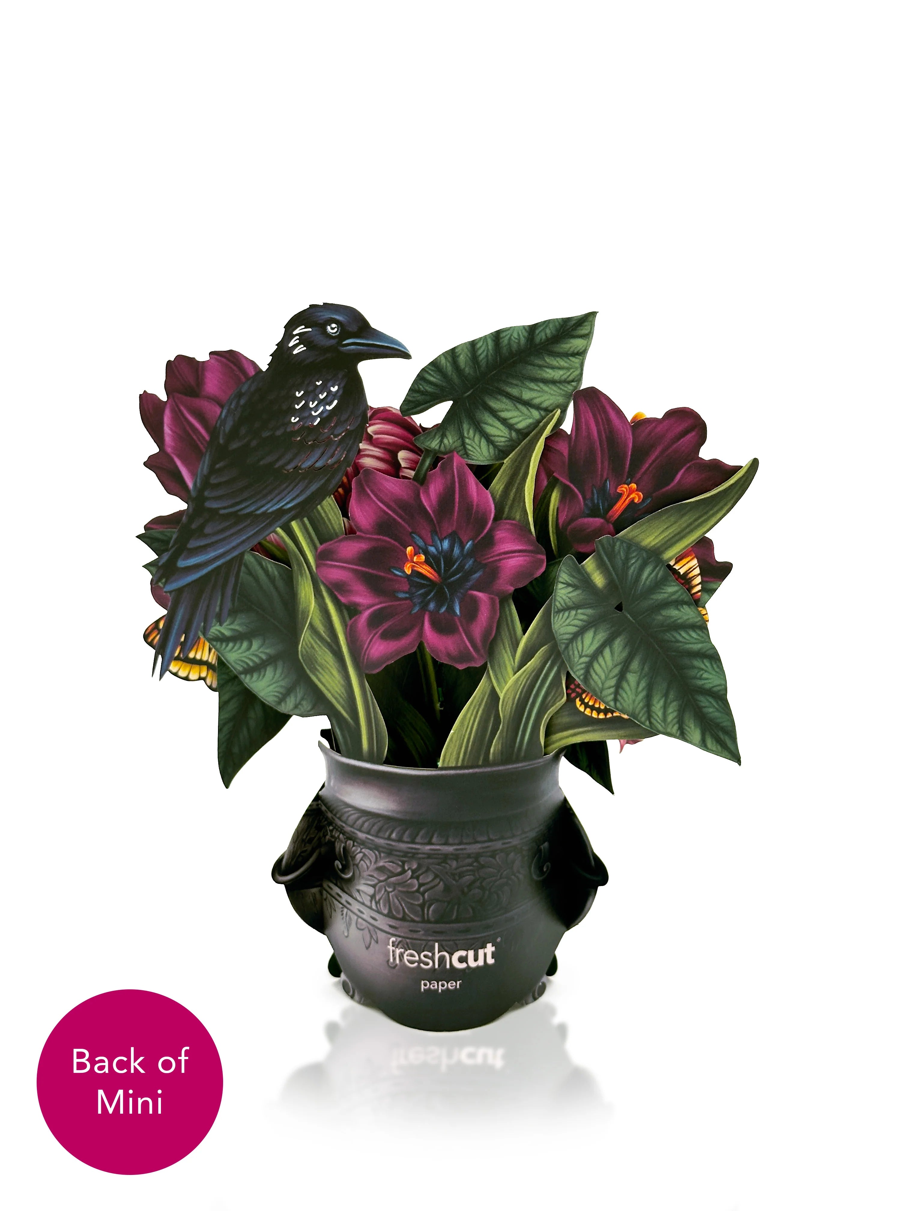 Moonlit Garden Mini Pop Up Flower Bouquet Greeting Card    