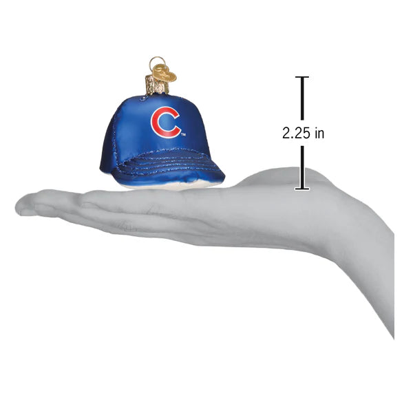 Old World Christmas MLB Chicago Cubs Baseball Hat Ornament