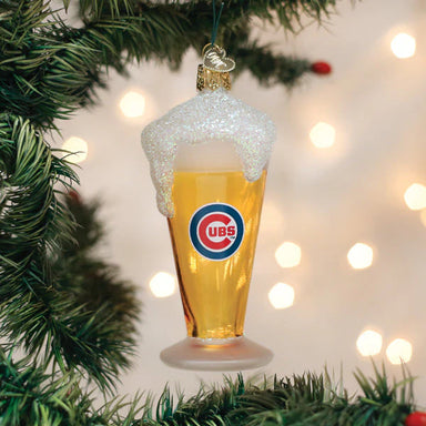 Old World Christmas MLB Chicago Cubs Glass Of Beer Ornament