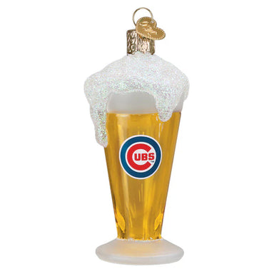 Old World Christmas MLB Chicago Cubs Glass Of Beer Ornament