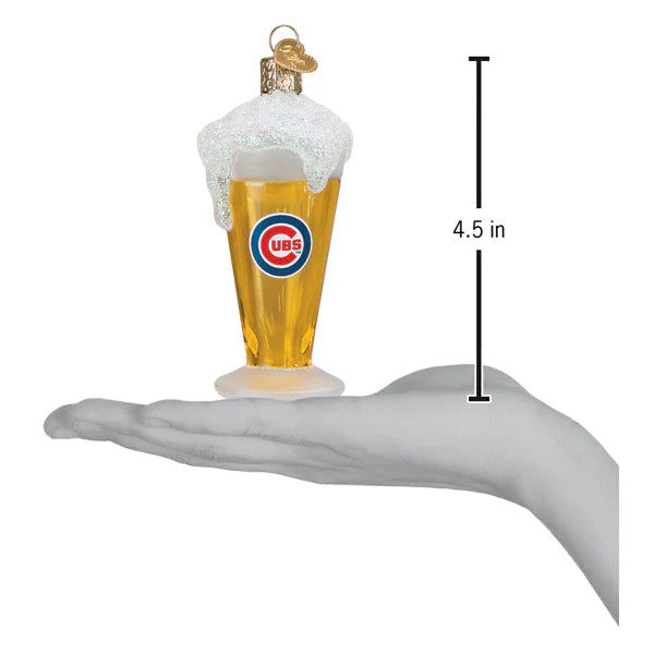 Old World Christmas MLB Chicago Cubs Glass Of Beer Ornament