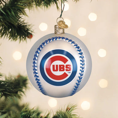 Old World Christmas MLB Chicago Cubs Baseball Ornament