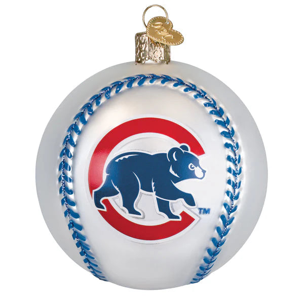 Old World Christmas MLB Chicago Cubs Baseball Ornament