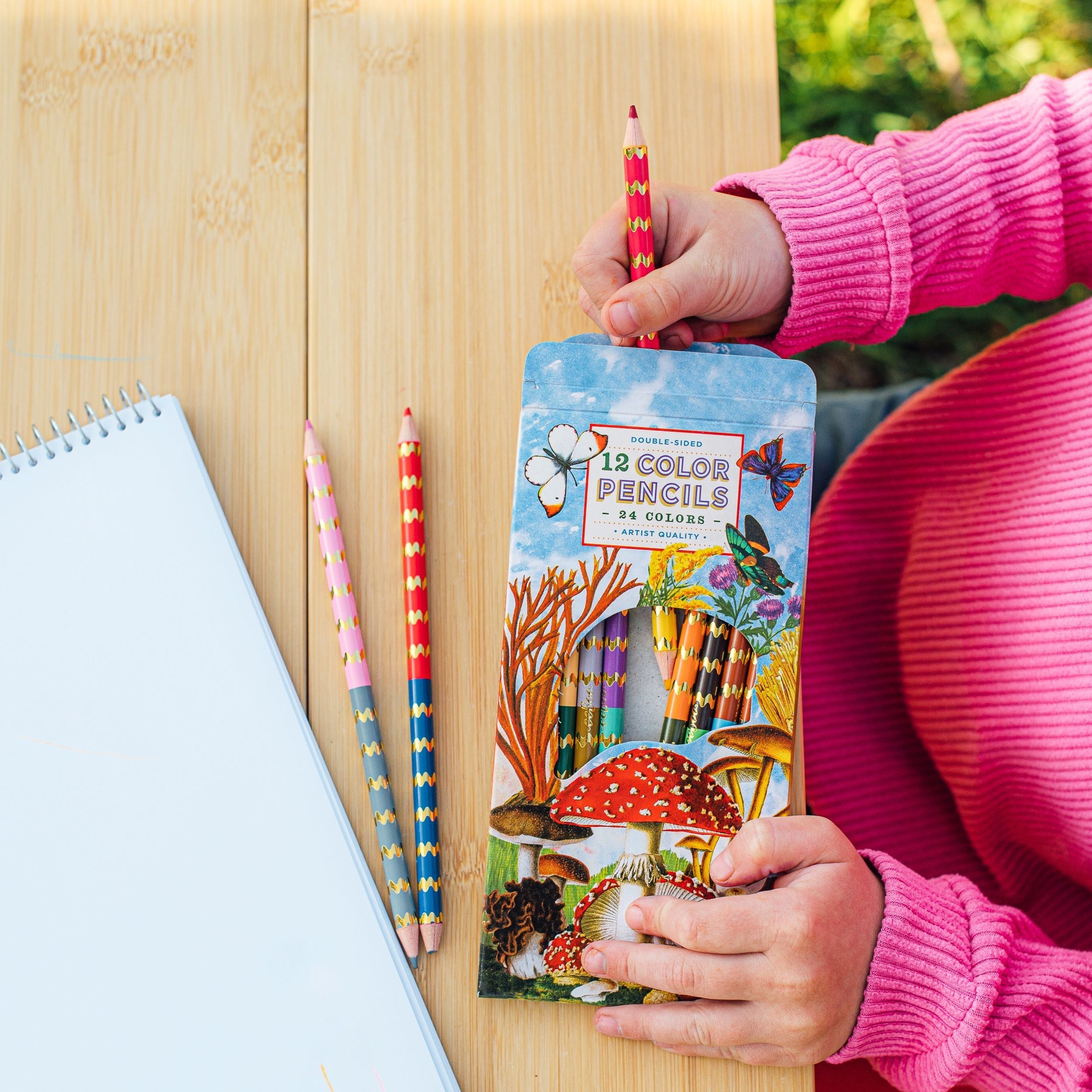 eeBoo Mushroom 12 Double Sided Color Pencils