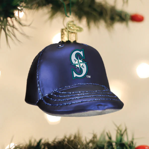 Old World Christmas MLB Seattle Mariners Baseball Cap Ornament