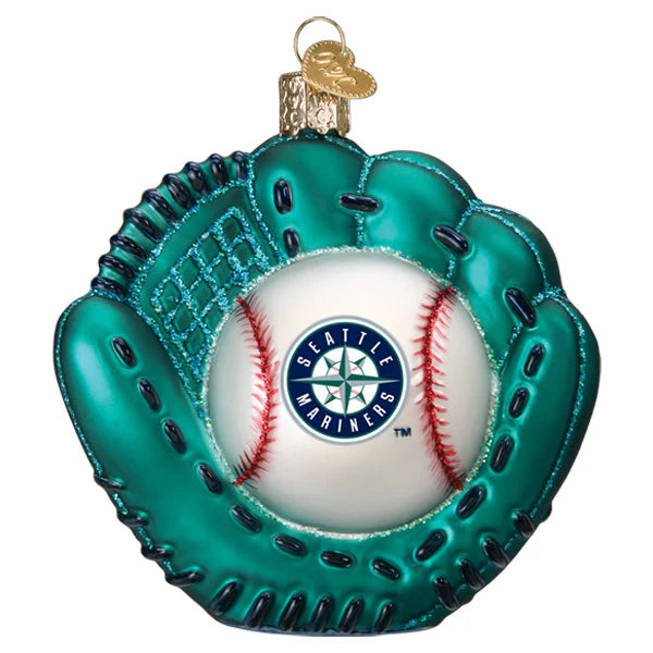 Old World Christmas MLB Seattle Mariners Baseball Mitt Ornament