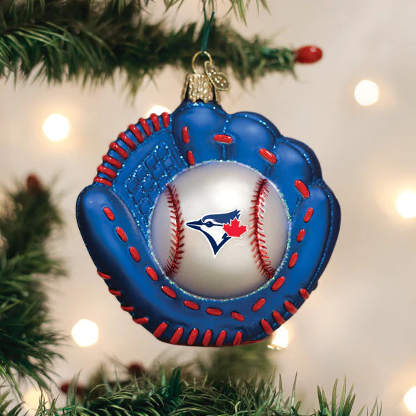 Old World Christmas MLB Toronto Blue Jays Baseball Mitt Ornament